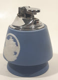 Vintage Wedgewood Jasperware Blue With White Cameo of Tall Sailing Ship 3 1/4" Tall Gas Table Lighter