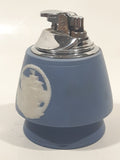 Vintage Wedgewood Jasperware Blue With White Cameo of Tall Sailing Ship 3 1/4" Tall Gas Table Lighter