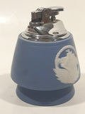 Vintage Wedgewood Jasperware Blue With White Cameo of Tall Sailing Ship 3 1/4" Tall Gas Table Lighter