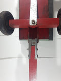 Vintage Galvanized Metal Red and Green Painted Wood Hand Made Toy Wagon