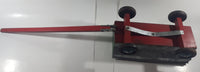 Vintage Galvanized Metal Red and Green Painted Wood Hand Made Toy Wagon