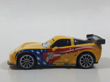 Disney Pixar Cars #24 Jeff Gorvette World Grand Prix Yellow Die Cast Toy Race Car Vehicle V2814