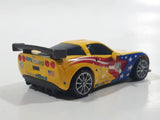 Disney Pixar Cars #24 Jeff Gorvette World Grand Prix Yellow Die Cast Toy Race Car Vehicle V2814
