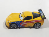 Disney Pixar Cars #24 Jeff Gorvette World Grand Prix Yellow Die Cast Toy Race Car Vehicle V2814
