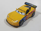 Disney Pixar Cars #24 Jeff Gorvette World Grand Prix Yellow Die Cast Toy Race Car Vehicle V2814