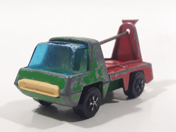 Vintage PlayArt Cement Mixer Green and Red Die Cast Toy Car Construction Building Equipment Vehicle