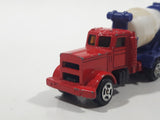 Unknown Brand Red Blue White Cement Mixer Truck Die Cast Toy Car Vehicle