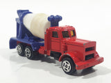 Unknown Brand Red Blue White Cement Mixer Truck Die Cast Toy Car Vehicle