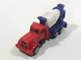 Unknown Brand Red Blue White Cement Mixer Truck Die Cast Toy Car Vehicle