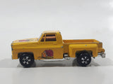 Vintage Chevy Stepside Truck "Apache" Yellow Die Cast Toy Car Vehicle Made in Hong Kong