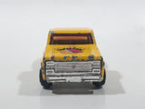 Vintage Chevy Stepside Truck "Apache" Yellow Die Cast Toy Car Vehicle Made in Hong Kong