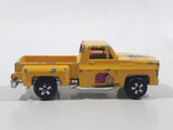 Vintage Chevy Stepside Truck "Apache" Yellow Die Cast Toy Car Vehicle Made in Hong Kong