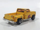 Vintage Chevy Stepside Truck "Apache" Yellow Die Cast Toy Car Vehicle Made in Hong Kong