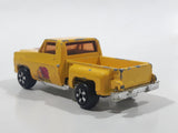 Vintage Chevy Stepside Truck "Apache" Yellow Die Cast Toy Car Vehicle Made in Hong Kong