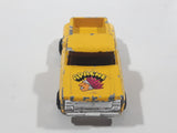 Vintage Chevy Stepside Truck "Apache" Yellow Die Cast Toy Car Vehicle Made in Hong Kong