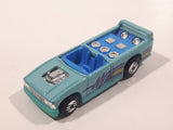 1990 Hot Wheels New Castings Mini Truck Turquoise Light Blue Die Cast Toy Car Vehicle