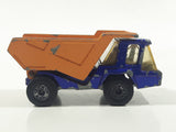 Vintage 1975 Lesney Matchbox Superfast No. 23 Atlas Dump Truck Blue and Orange  Die Cast Toy Car Vehicle