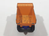 Vintage 1975 Lesney Matchbox Superfast No. 23 Atlas Dump Truck Blue and Orange  Die Cast Toy Car Vehicle