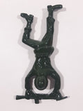 Soldier Laying Down with Gun 4 1/2" Long Green Heavy Metal Bottle Opener