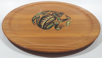 Panorama Products "Story of the Frog" Pacific North West Aboriginal Art Handcrafted 13 7/8" Round Western Red Cedar Wood Plaque