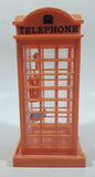Vintage Light Pink 6 3/4" Tall British Plastic Telephone Booth Shaped Coin Bank
