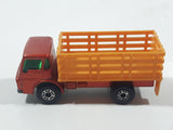 Vintage 1976 Lesney Matchbox Superfast No. 71 Dodge Cattle Truck Brown Die Cast Toy Car Vehicle