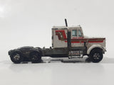 Vintage Yatming Kenworth Semi Tractor Truck 'White Wheels' White Die Cast Toy Car Vehicle