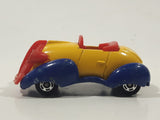 Vintage Tomy Tomica Walt Disney Productions No. 55-56 Donald Duck's Car Yellow Blue Red  Die Cast Toy Car Vehicle