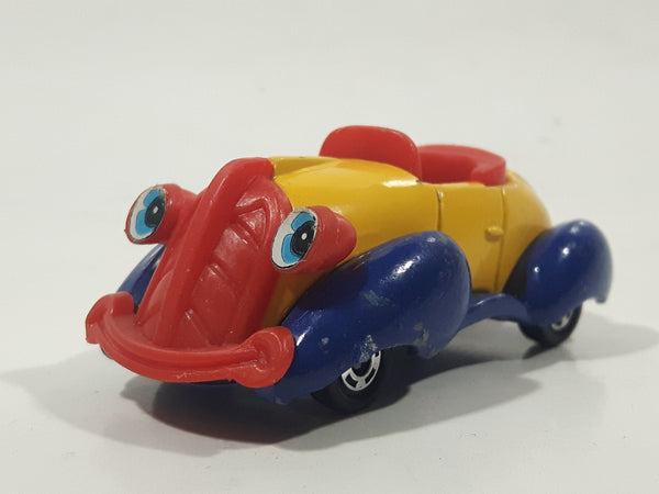 Vintage Tomy Tomica Walt Disney Productions No. 55-56 Donald Duck's Car Yellow Blue Red  Die Cast Toy Car Vehicle