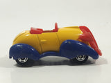 Vintage Tomy Tomica Walt Disney Productions No. 55-56 Donald Duck's Car Yellow Blue Red  Die Cast Toy Car Vehicle
