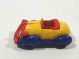 Vintage Tomy Tomica Walt Disney Productions No. 55-56 Donald Duck's Car Yellow Blue Red  Die Cast Toy Car Vehicle