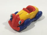 Vintage Tomy Tomica Walt Disney Productions No. 55-56 Donald Duck's Car Yellow Blue Red  Die Cast Toy Car Vehicle