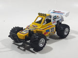 Kinsfun KS 5106 Turbo Buggy Hotrail Super Sand Rail #22 Yellow Pull Back Die Cast Toy Car Vehicle