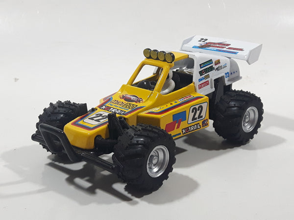 Kinsfun KS 5106 Turbo Buggy Hotrail Super Sand Rail #22 Yellow Pull Back Die Cast Toy Car Vehicle
