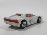 1987 Hot Wheels Ferrari Testarossa White Die Cast Toy Car Vehicle - Ultra Hots