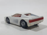 1987 Hot Wheels Ferrari Testarossa White Die Cast Toy Car Vehicle - Ultra Hots