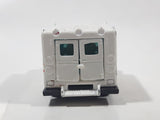 1989 Hot Wheels Workhorses American Ambulance White Die Cast Toy Car Emergency Paramedics Rescue Vehicle with Opening Rear Doors