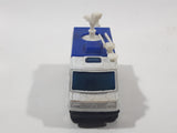 1995 Matchbox TV News Truck Van Sky Satellite Television White Die Cast Toy Car Vehicle