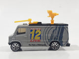 2006 Matchbox DC Comics Superman TV News Truck Van News 12 Live Grey Die Cast Toy Car Vehicle