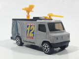 2006 Matchbox DC Comics Superman TV News Truck Van News 12 Live Grey Die Cast Toy Car Vehicle