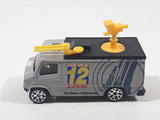 2006 Matchbox DC Comics Superman TV News Truck Van News 12 Live Grey Die Cast Toy Car Vehicle
