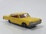 Vintage 1965 Lesney Matchbox Series No. 20 Chevrolet Impala Taxi Cab Yellow Die Cast Toy Car Vehicle