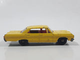 Vintage 1965 Lesney Matchbox Series No. 20 Chevrolet Impala Taxi Cab Yellow Die Cast Toy Car Vehicle