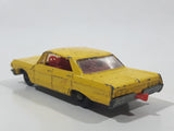 Vintage 1965 Lesney Matchbox Series No. 20 Chevrolet Impala Taxi Cab Yellow Die Cast Toy Car Vehicle