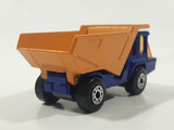 Vintage 1975 Lesney Matchbox Superfast No. 23 Atlas Dump Truck Blue and Orange  Die Cast Toy Car Vehicle