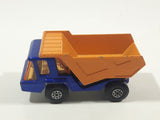 Vintage 1975 Lesney Matchbox Superfast No. 23 Atlas Dump Truck Blue and Orange  Die Cast Toy Car Vehicle