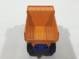 Vintage 1975 Lesney Matchbox Superfast No. 23 Atlas Dump Truck Blue and Orange  Die Cast Toy Car Vehicle