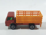 Vintage 1976 Lesney Matchbox Superfast No. 71 Dodge Cattle Truck Brown Die Cast Toy Car Vehicle