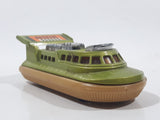 Vintage 1972 Lesney Matchbox Superfast Hovercraft No. 72 & 2 Green and Tan Die Cast Toy Watercraft Boat Rescue Emergency Vehicle Made in England