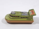 Vintage 1972 Lesney Matchbox Superfast Hovercraft No. 72 & 2 Green and Tan Die Cast Toy Watercraft Boat Rescue Emergency Vehicle Made in England